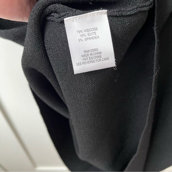 Ronny Kobo Sora Double Knit Ruffle Sleeveless Mini Dress in Black size large - Picture 14 of 15